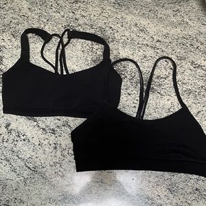 Bundle of 2 Black Lululemon Sports Bras Size 2